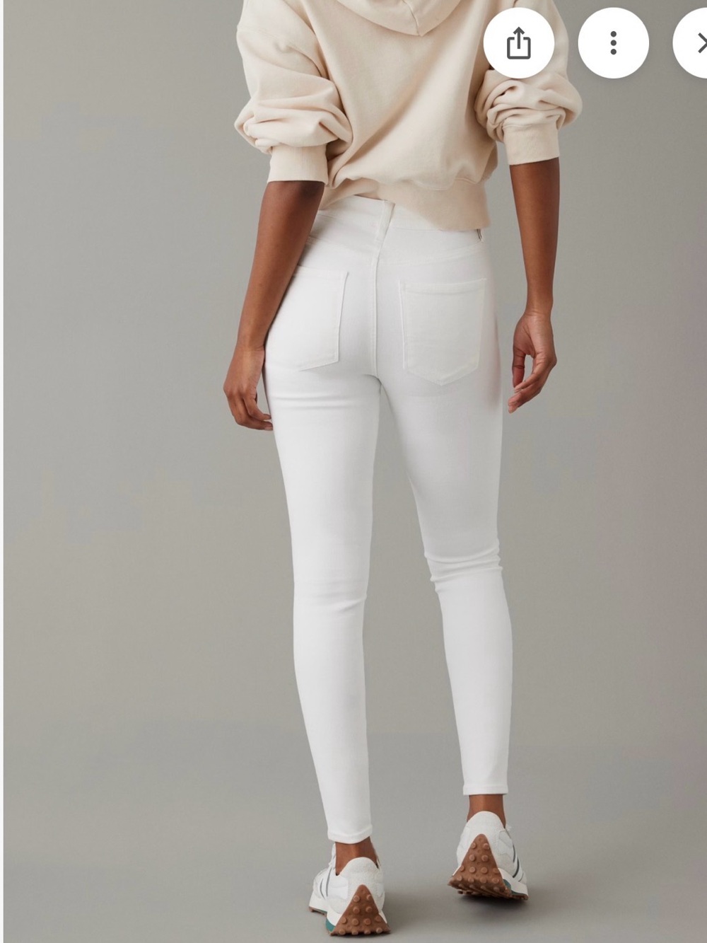 American Eagle Outfitters White next level stretch High-Rise Jeggings Sz 6 - Picture 4 of 5
